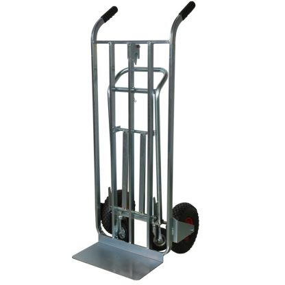 Carrello trasformabile professionale zincato ruote pneumatiche