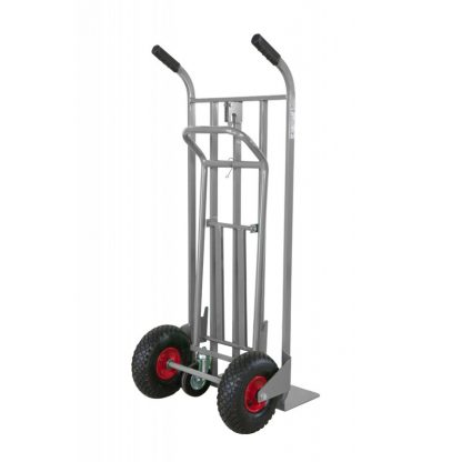 Carrello trasformabile professionale zincato ruote pneumatiche