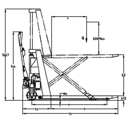 Transpallet a pantografo disegni misure 2