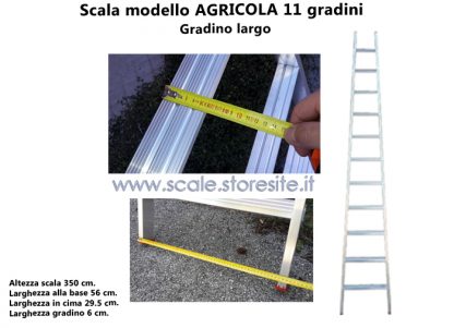 Scala in alluminio AGRICOLA 11 gradini con olivi