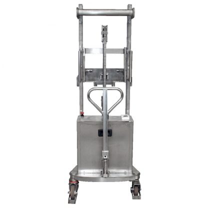 Carrello elevatore semi-elettrico con forche ricoprenti modello INOX ES-10