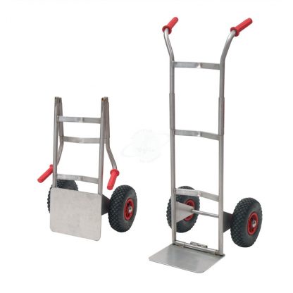 Carrello pieghevole inox ruote pneumatiche  009PLINOX