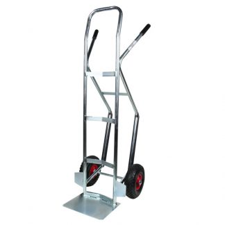 Carrello portacasse zincato con scivolo