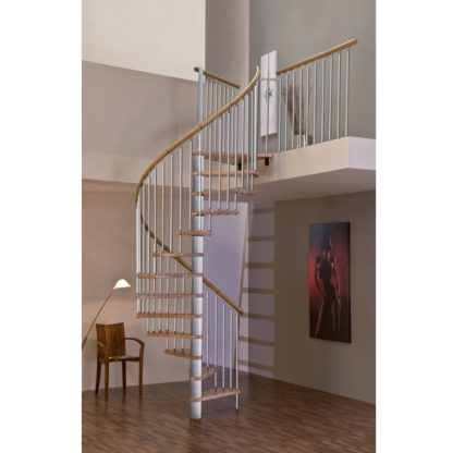 Scala a chiocciola spiral decor 120 cm grigia per interni