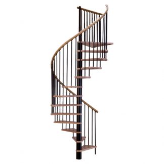 Scala a chiocciola spiral wood legno faggio 160 cm nero