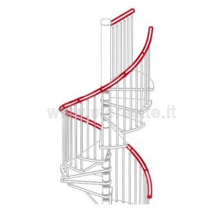 Kit corrimano elicoidale diametro 120 per 12 gradini