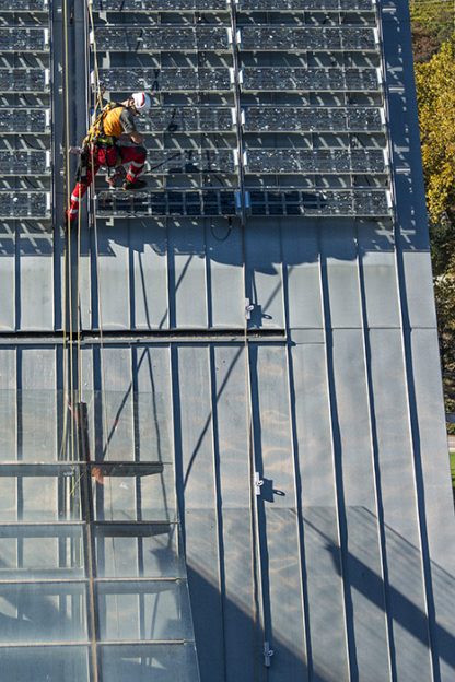 Dispositivo ancoraggio Unisafe lamiera aggraffata