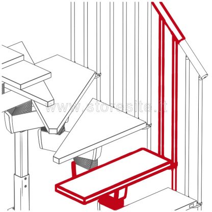 Kit gradino supplementare 75 cm per scala a giorno Tech