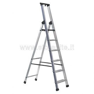 Scheda tecnica della scala in alluminio a salita singola con gradino maggiorato 13 cm - 3 gradini - misure