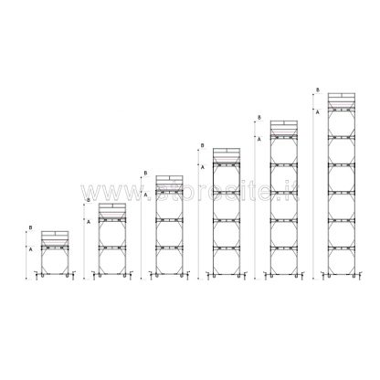 Ponteggio P22 dl 81/08 2,6 metri sistema di assemblaggio