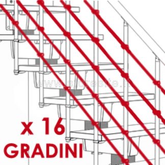 Kit cavetti paralleli per 16 gradini