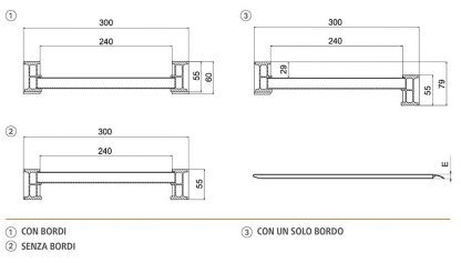 Rampe di carico in alluminio 3500 x 300 mm per mezzi gommati