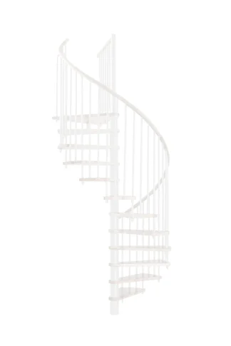 Scala a chiocciola Spiral Wood metallo Bianco legno Bianco