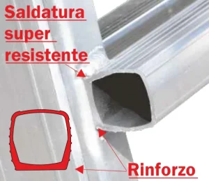 Scala professionale telescopica con piattaforma 1980 particolare