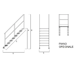 Scala securfire alluminio misure