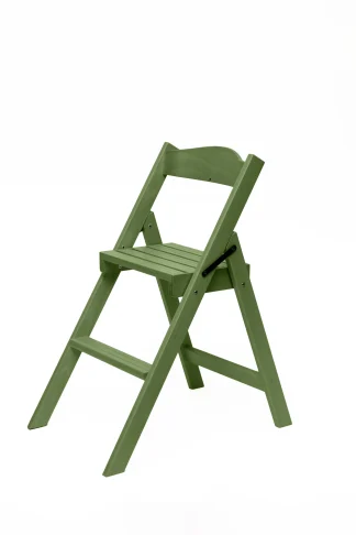 Scala sedia Step H13 faggio tinto verde oliva/olive green tinted beech