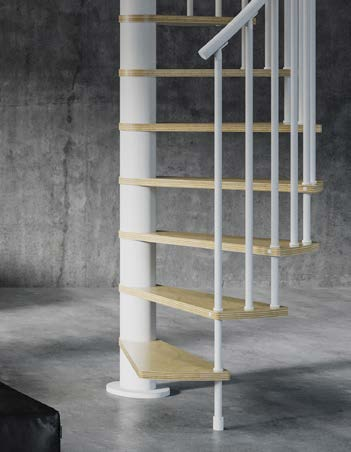 Scala a chiocciola per interni Hoop 10 gradini 120 cm immagine