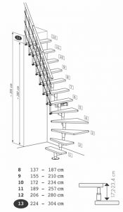 Scale per interno modulari salvaspazio style dimensioni