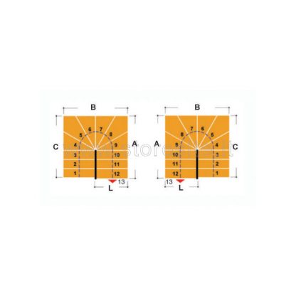 Scala a rampa in Kit per interni tech colore faggio 75 cm